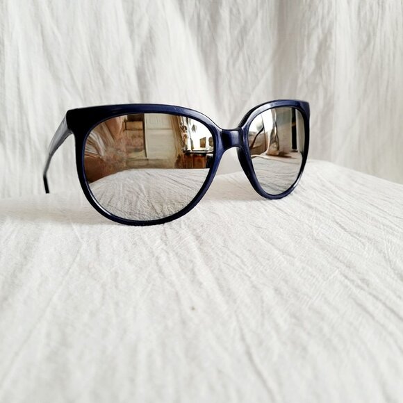 Vintage SKI OPTICS JAPAN Blue Retro Mirror 80\'s Ski Sport Sunglasses SMALL! main image 4